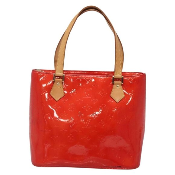 LOUIS VUITTON Monogram Vernis Houston Hand Bag Red M91092 LV Auth ep10400 - Picture 10 of 13